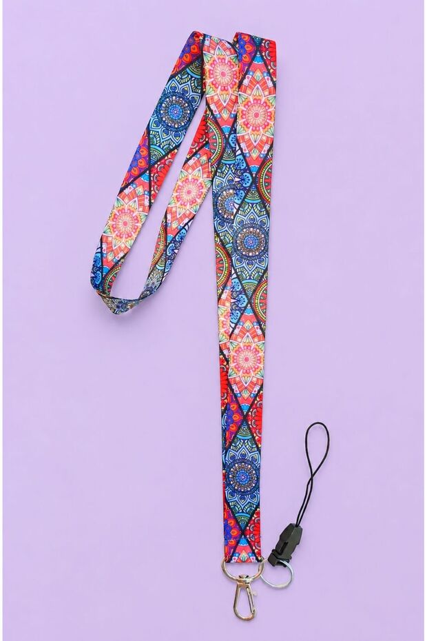 Authentic Pattern Neck Lanyard and Phone Strap