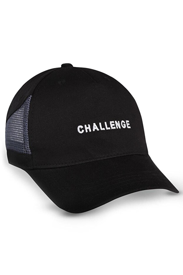 Challenge Embroidery 10-13 Years Old Children's Boys' Cap - Black