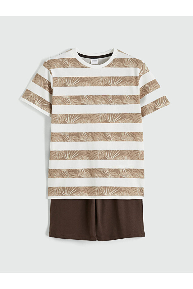Seray New Season Crew Neck Boys' Pajama Set with Shorts