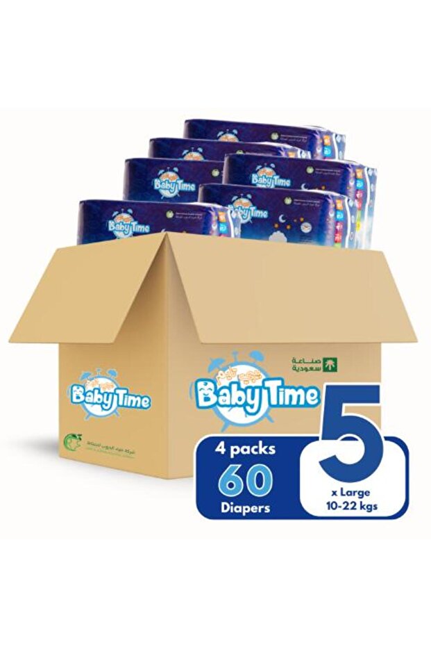 Baby Time Size (5) - Small Carton - 60 Diapers