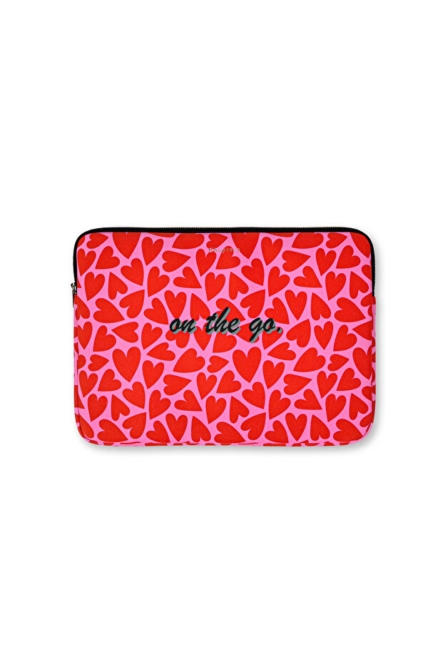 Laptop Sleeve, Pink & Red Hearts - on the Go