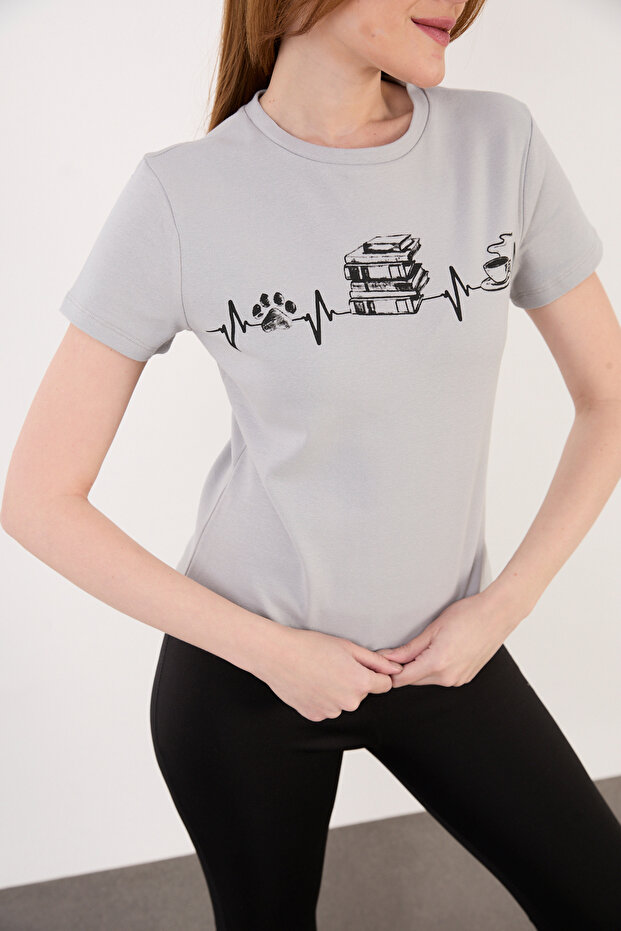Printed Short Sleeve Women's T-Shirt