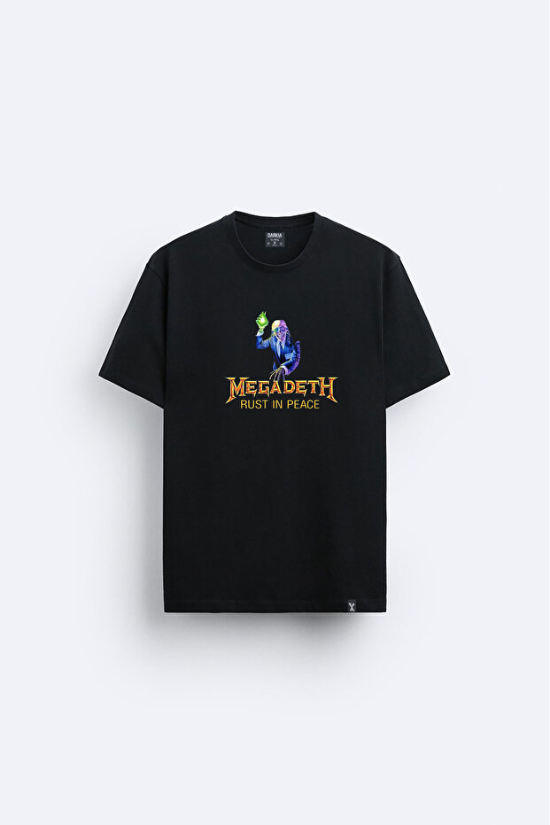 Megadeth Printed Crew Neck Black T-Shirt T-Shirt