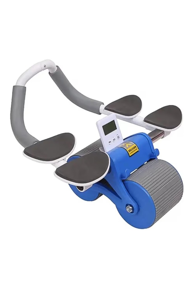 Automatic Rebound Elbow Support Abdominal Exercise Wheel, Tummy Control Abdominal Muscle Trainer, Abdominal Roller with Knee Pad, Fitness Equipment