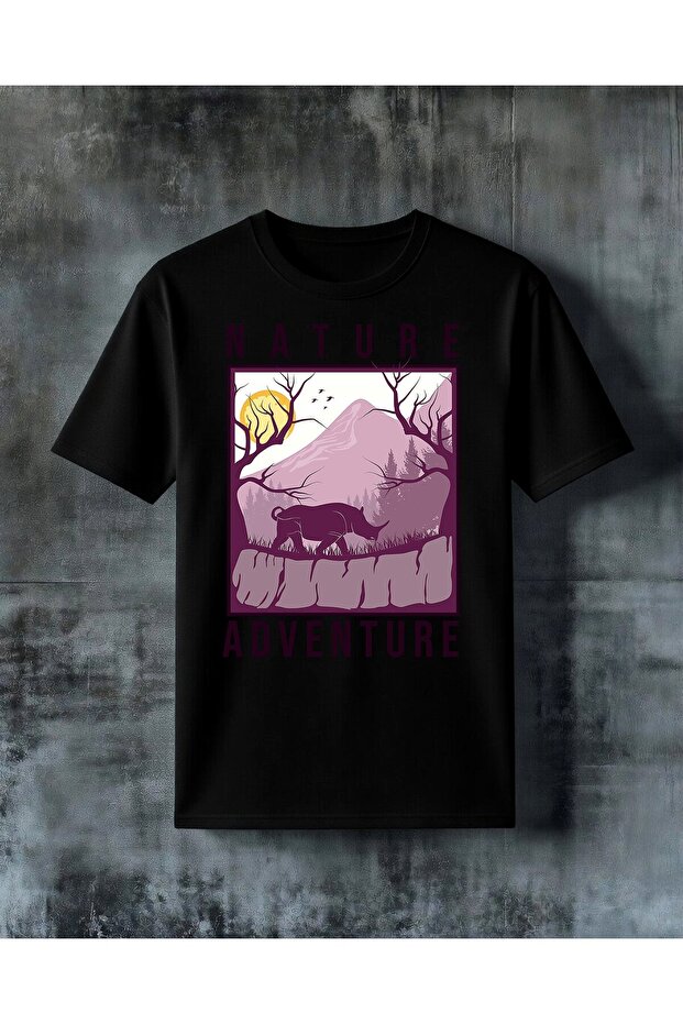 Nature Adventure Day Animal Printed Oversize T-Shirt