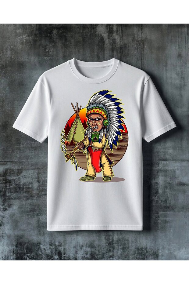 Kabileci Sava Kaski Printed Oversized T-Shirt