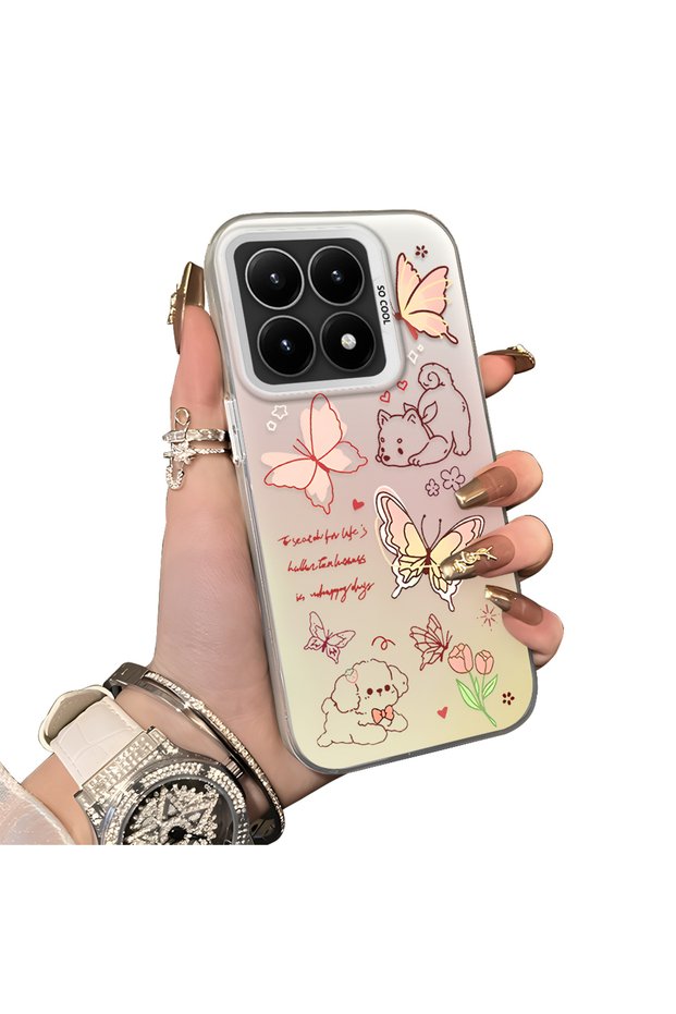 Xiaomi Mi 15t Compatible Hard Acrylic Back Silicone Edge Lens Protection Case