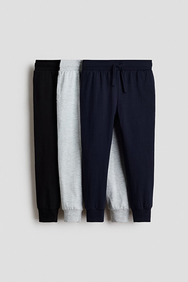 3'lü Pamuklu Jogger Pantolon