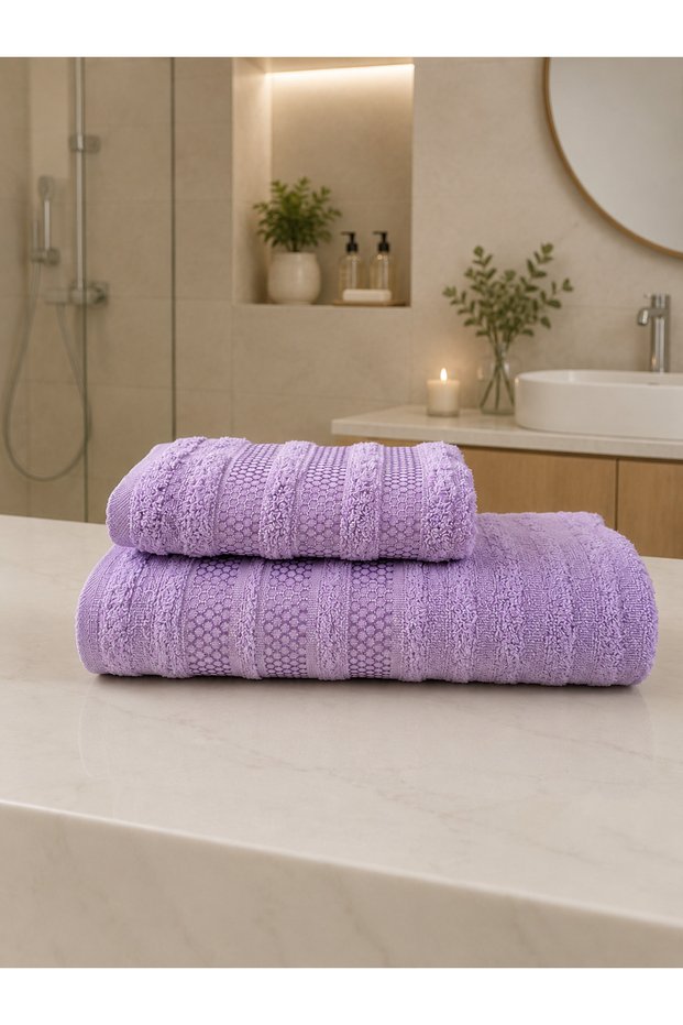 Cotton Hair Towel 50X90 and Bath Towel 90X150 Soft Textured Absorbent Hair and Bath Towel