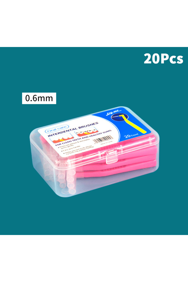 Pink Hot! 20Pcs L Type Angled Interdental Brush Brush For Braces Micro Soft Brush For Dental Bracket