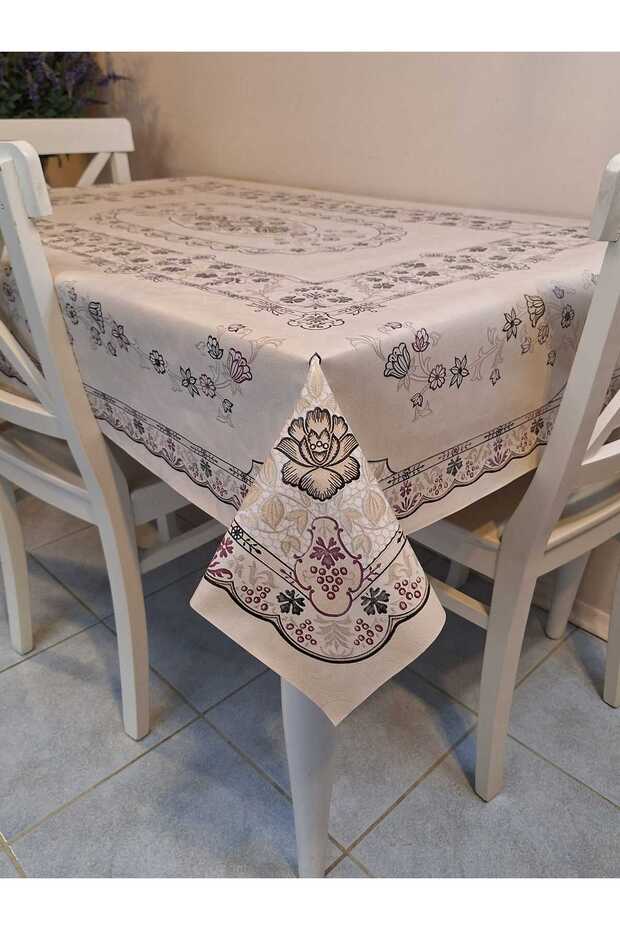 DORA PANO قاعدة من الألياف البلاستيكية - منقوشة قابلة للمسح 120 × 155 مفرش طاولة جاهز