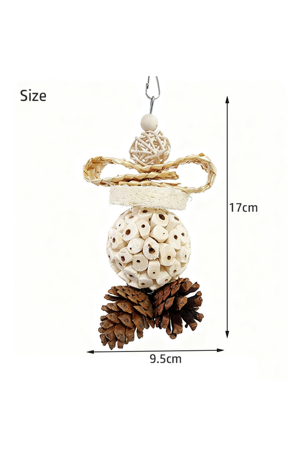 02 Funny Parrot Tongcao Ball Bird Chewing Toy Bird Supplies Parrot Relief Decompression Puzzle Toy