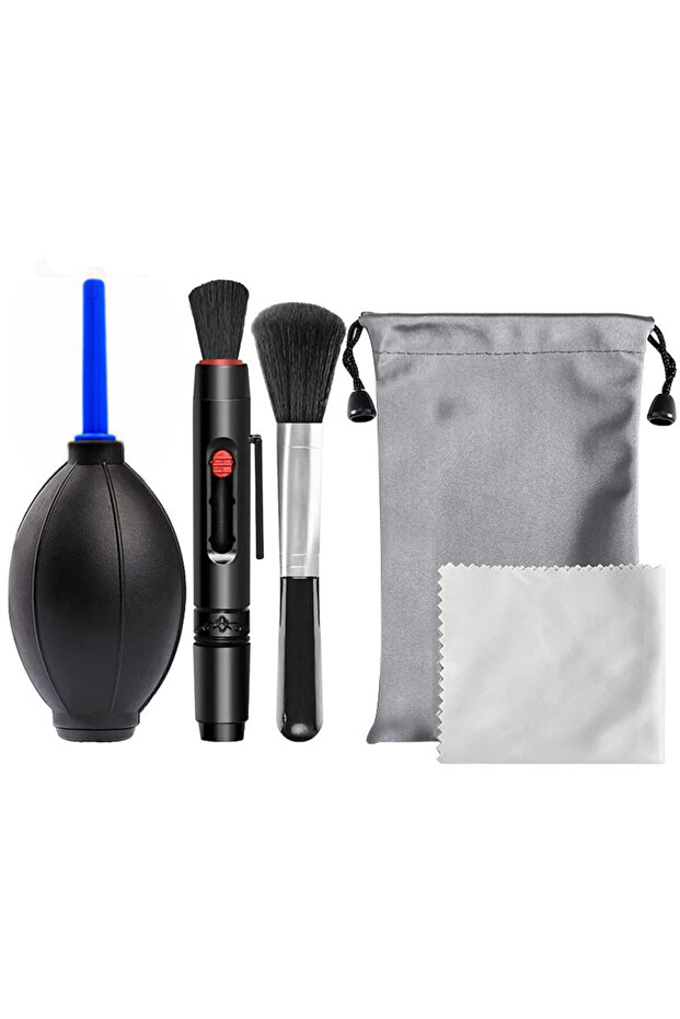 5pcs SET Camera Cleaning Kit, DSLR Mirrorless Cleaner Air Blower Microfiber Cloth for Canon Nikon La