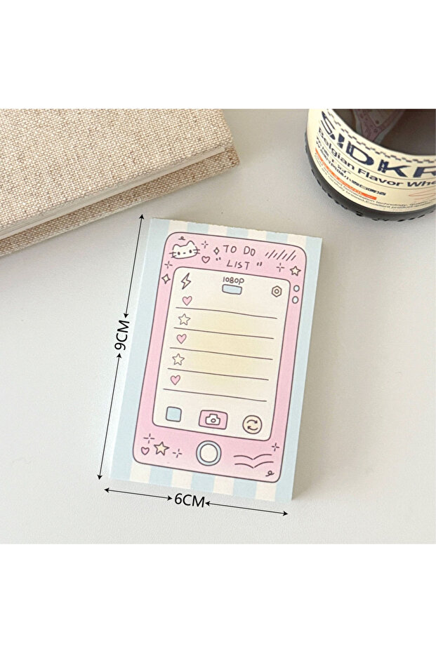 10 100 Sheets 100 Sheets Cute Memo Book Non Sticky, Tearable Leave a Message Notebook Handheld Notes