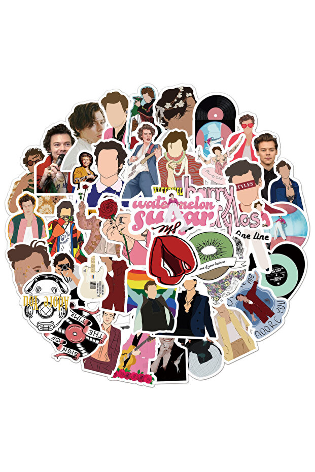 50pcs 50Pcs Singer Harry Style Tu Stickers Waterproof Decals DIY Refrigerator Scrapbook Skateboard H