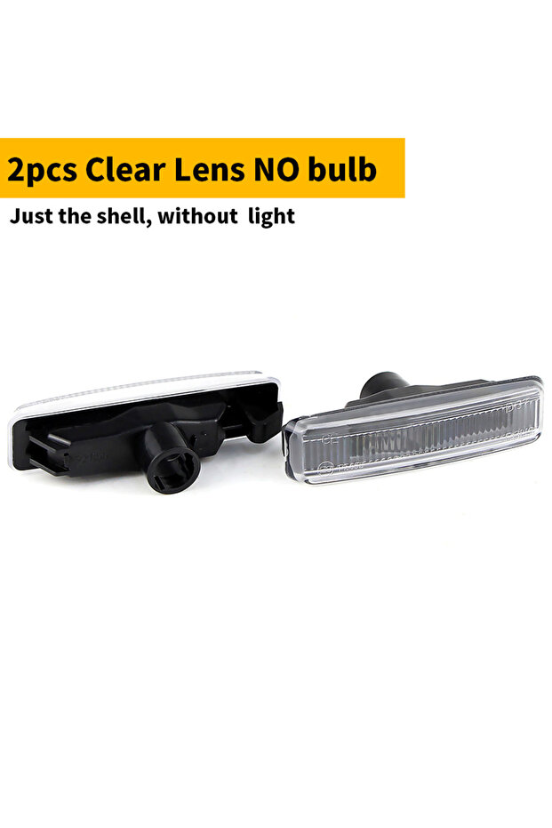 Clear lens No bulb 2Pcs Smoke Fender Side Marker Lights Cover Shell 63148360589 for 1997-2003 BMW E3