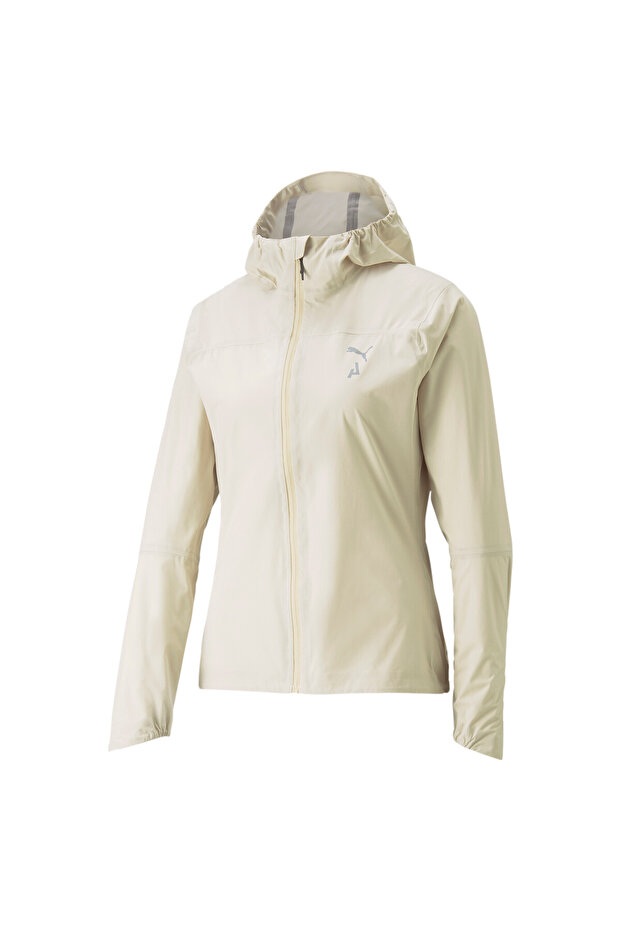 Women SEASONS stormCELL SympaTex Packable Trail Running Jacket - Beige