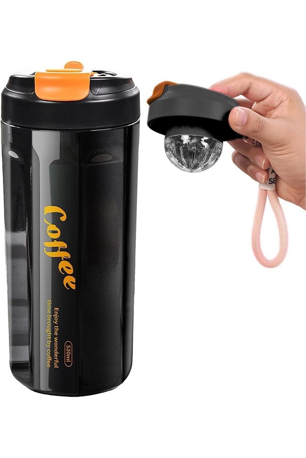 Silk Route - Magnetic Tea Brewer with Insulated Tumbler for Perfect Loose Tea Infusion, 17.6oz Black Travel Mug