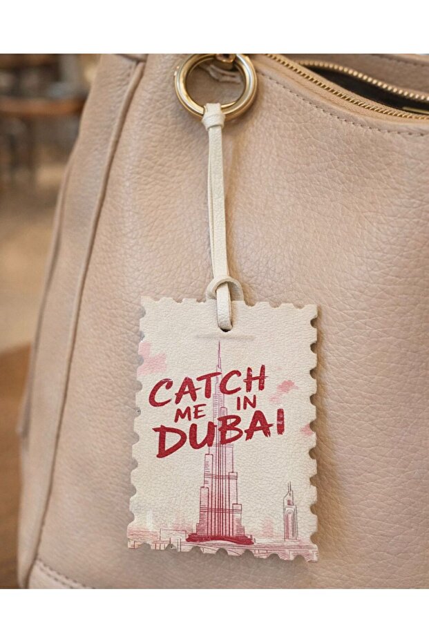 Catch Me in Dubai Leather Tag