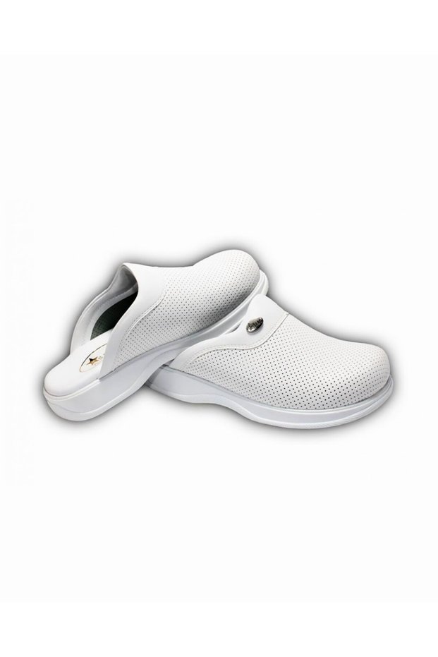 White Unisex Sabo Hospital, Doctor, Nurse, Healthcare, Veterinarian, Hairdresser, Chef, Staff Orthopedic Slippers