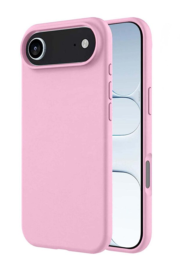 Liquid Silicone Protective Phone Case for iPhone 17 Air , Soft Anti-Scratch Microfiber Lining Utra Slim Drop Protection Phone Cover - Pink-1