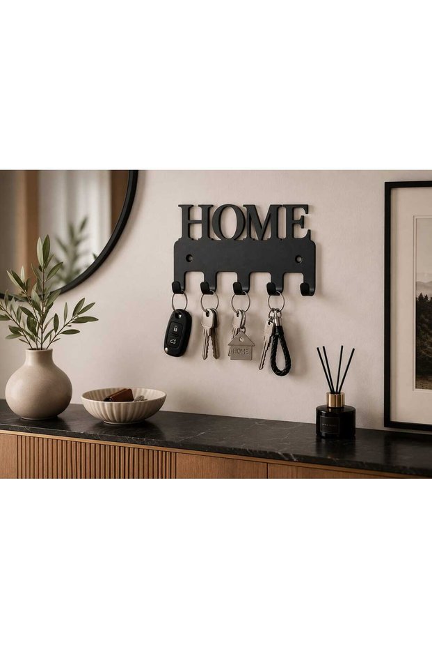 حامل معلق مزخرف للمدخل مكتوب عليه HOME