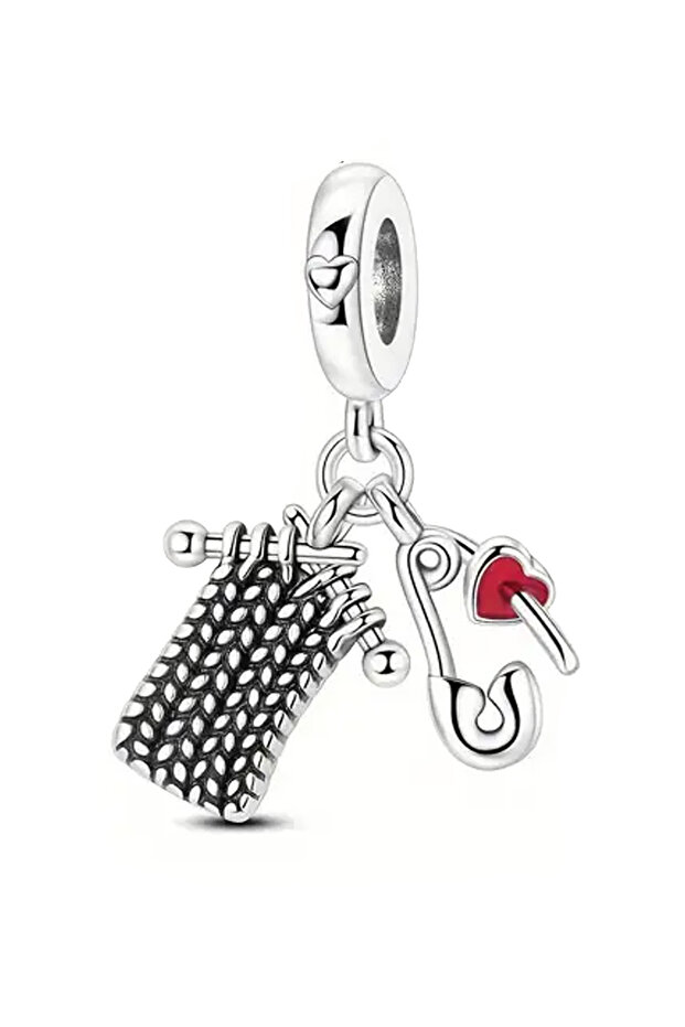 Knitting and Needle Dangle Charm