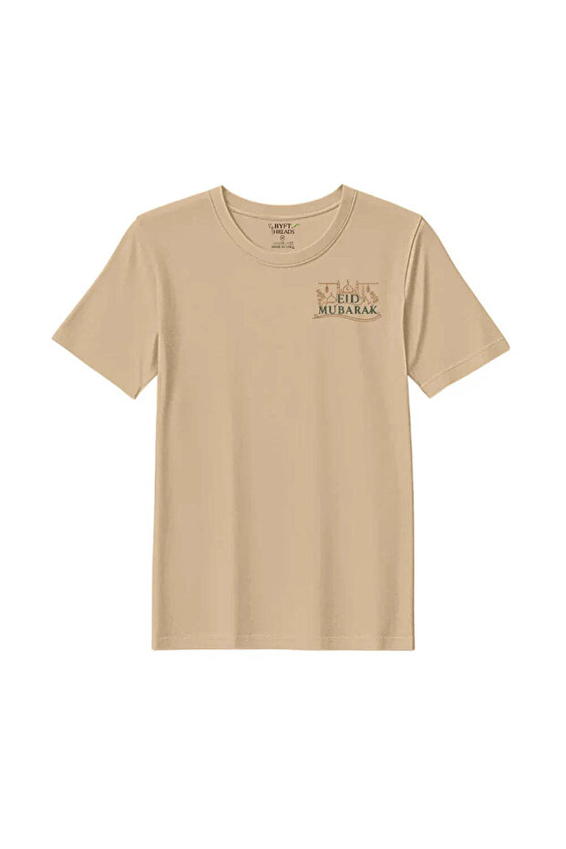 Eid T-Shirt - Eid Skyline Elegance Embroidered Design, Premium Polycotton, Breathable Unisex Festive Wear for Men & Women