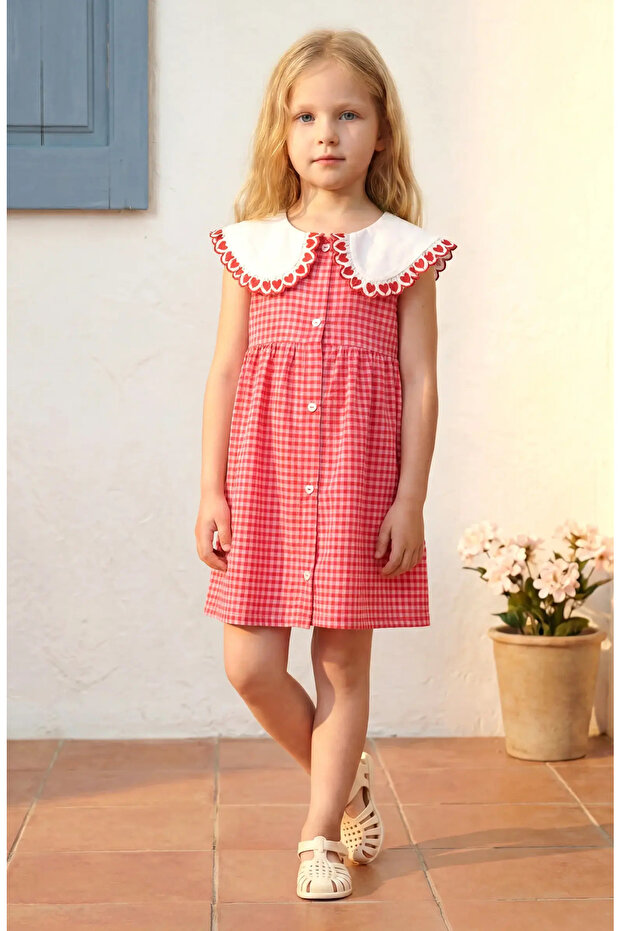 Girl's Heart Detailed Dress