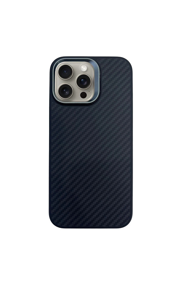 Urr Real Kevlar Magsafe Cover Compatible with iPhone 14 Pro Max - Black