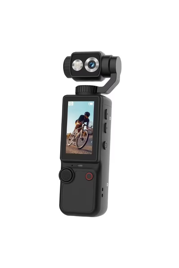 AIR TAB 180° Manual Flip Lens 4K Ultra HD Action Camera, Long-Lasting Rechargeable Battery, Built-in Fill Light,Suitable for Vlogging, Travel, Cycling, Skiing, Audio Recording,