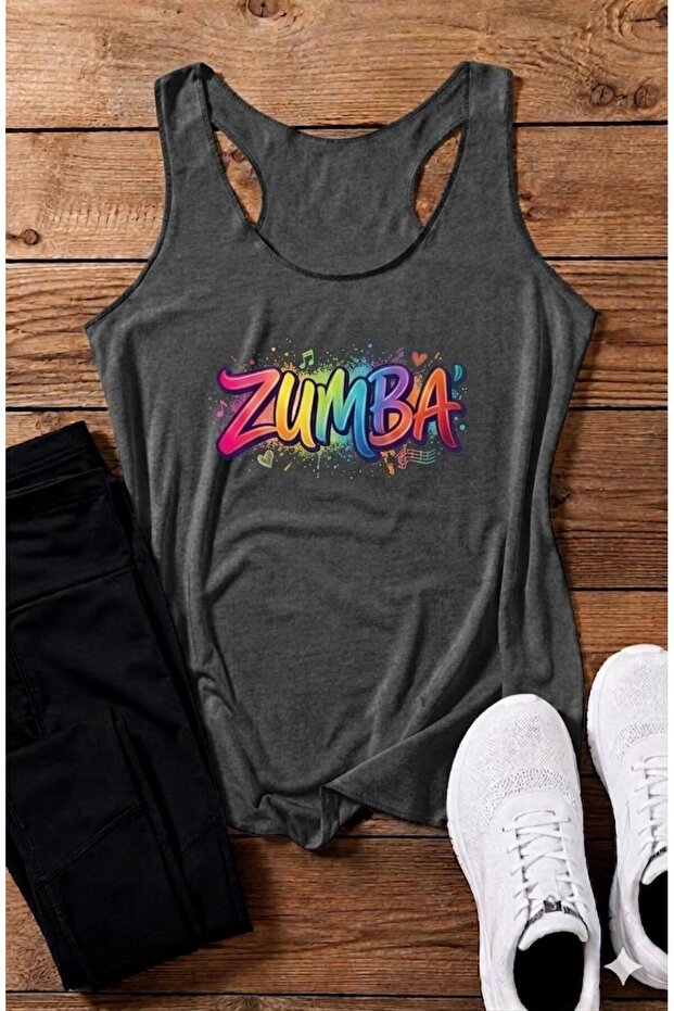 Zumba Printed Swimmer Model Women's Strap Tshirt