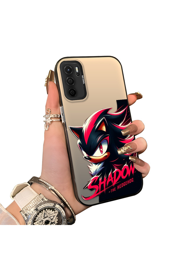 Oppo A16/A16S Compatible Hard Acrylic Back Silicone Edge Lens Protection Case