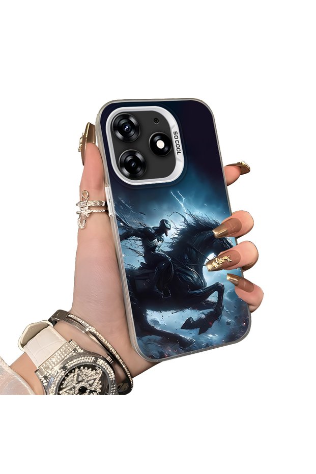 Tecno Spark 10 Pro(Ki7) Compatible Hard Acrylic Back Silicone Edge Lens Protection Case