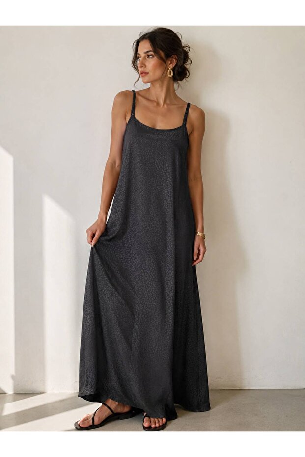 Black Leopard Print Dress