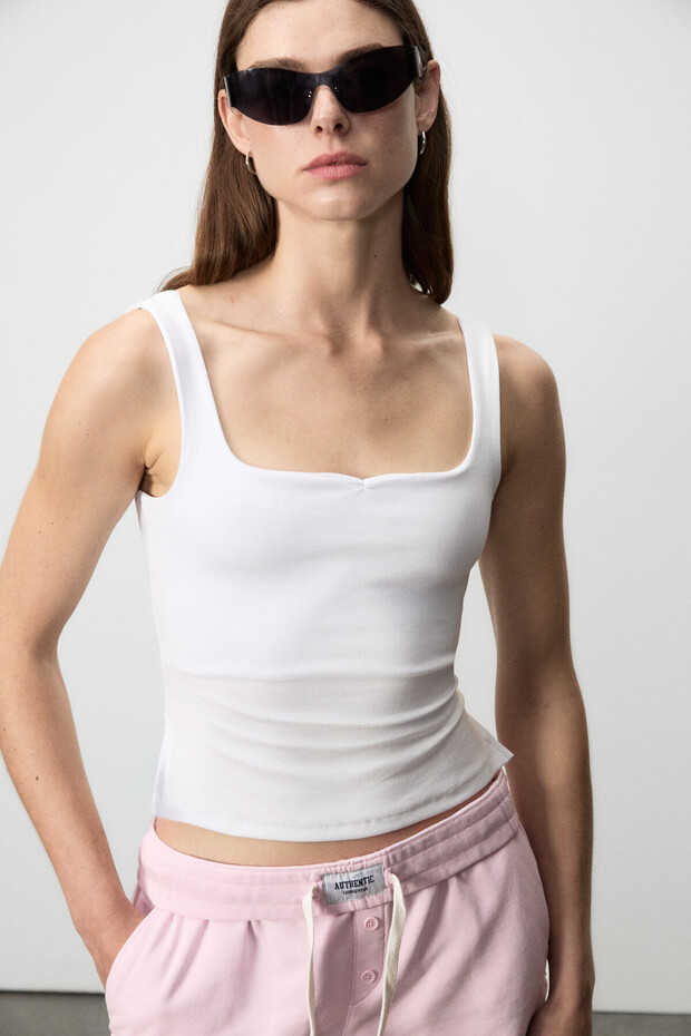 Evaris Women's Soft and Flexible Fabric Organic Cotton White Blouse