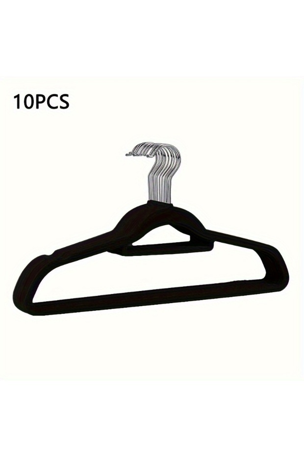 Black 10pcs Premium Velvet Hangers with 360° Rotatable Hooks,Non-Slip Heavy Duty Space Saving Clothe