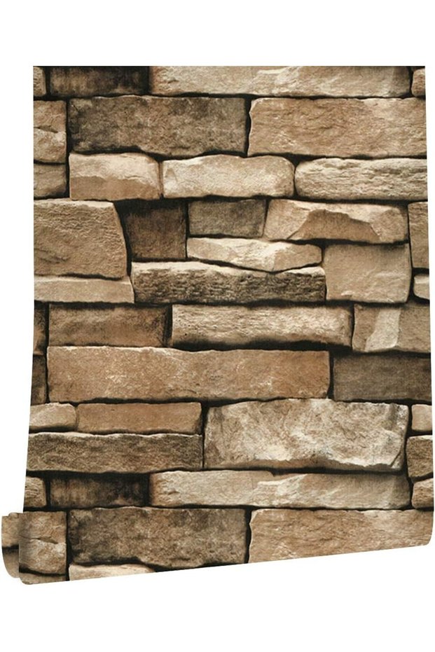 DWIIND D1016 Vinyl Peel and Stick Stone Wallpaper 3d Self Adhesive for Bedroom Livingroom