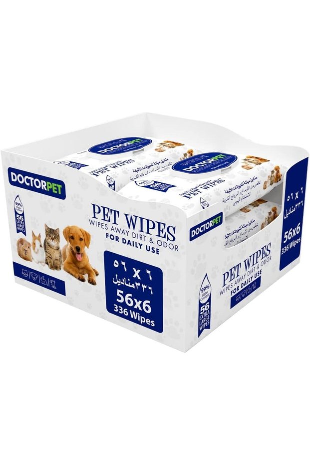 Wipes 56's (Pack of 6) – 99% Water Content,Fragrance Free,Hypoallergenic, Extra Large Wipes for Daily Cleansing 336 Wipes