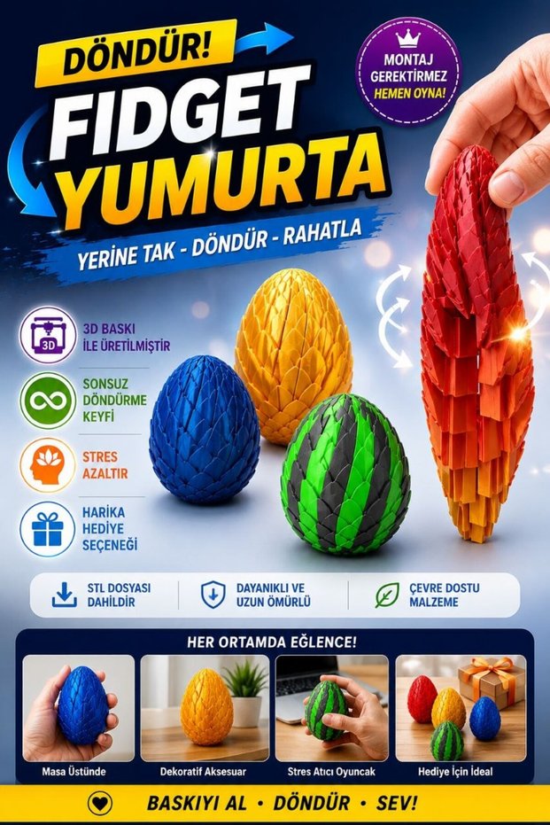 Fidget Yumurta Stres Oyuncağı