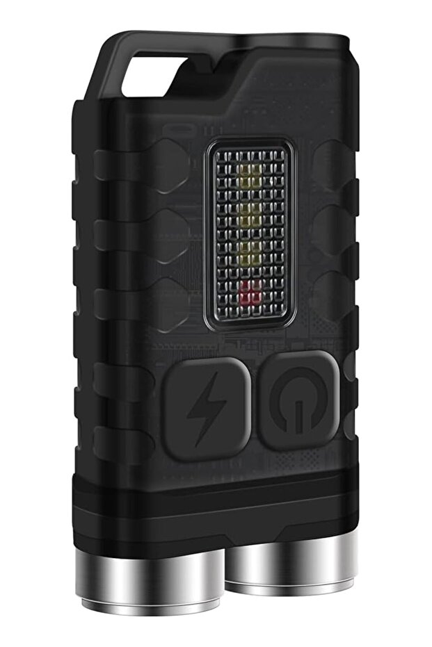 V3 Mini USB Rechargeable LED Flashlight with UV Light Blue Red