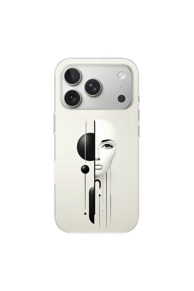 iPhone 17 Pro Max Compatible Aesthetic Face 2 Design Transparent Case