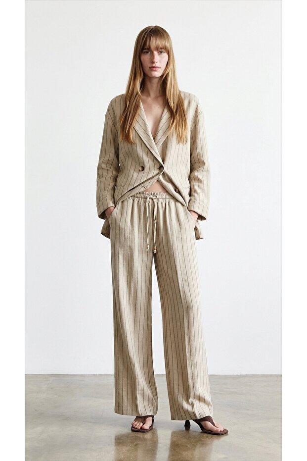 Elastic Waist Trousers Natur