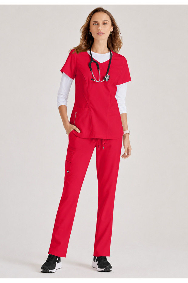 Carly Grst124 – Serena Grsp526 Women's Scrubs Set – Imported, Ultra Comfortable Stylish Doctor/Nurse Uniform
