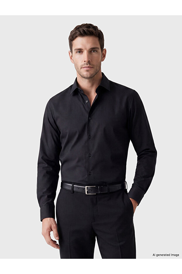 قميص NEVAVM Farkily Slim Fit Dobby للرجال