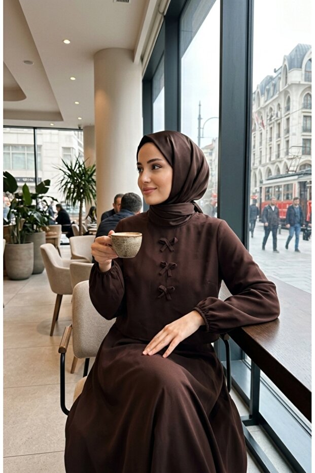 Double Suit with Double Fabric Skirt 5721-03 Brown