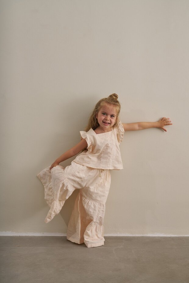 Breeze Girls' Suit with Flared Skirt and Pants