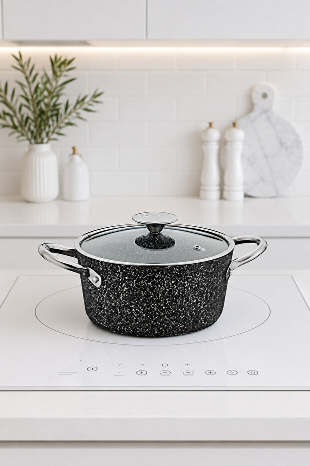 3116 Anthracite Granite 26 cm Deep Single Pot