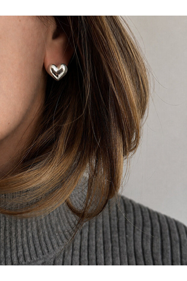 Minimal Heart Earrings 1.2 cm