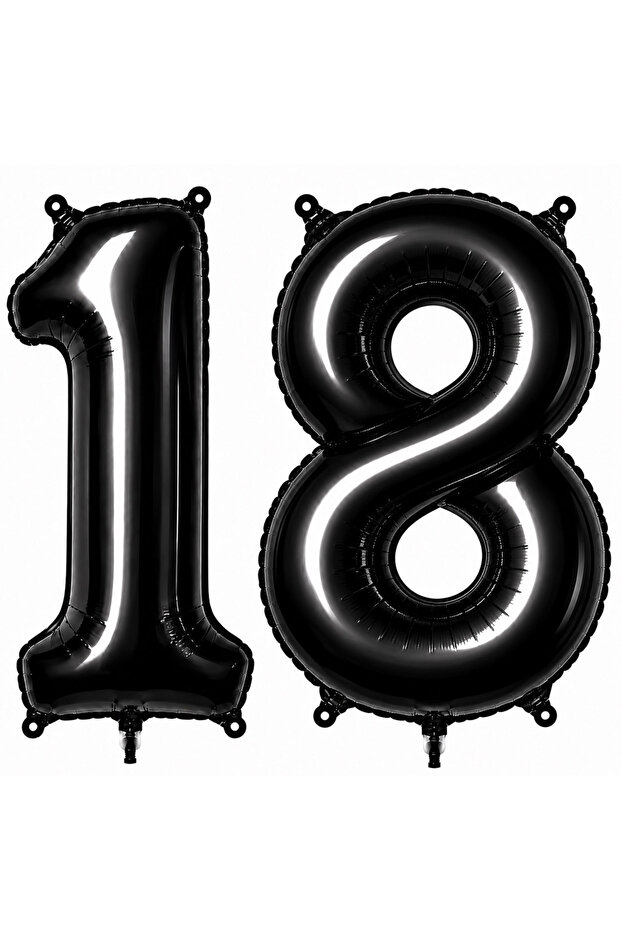 18 بالون فويلو أسود اللون (76 سم)